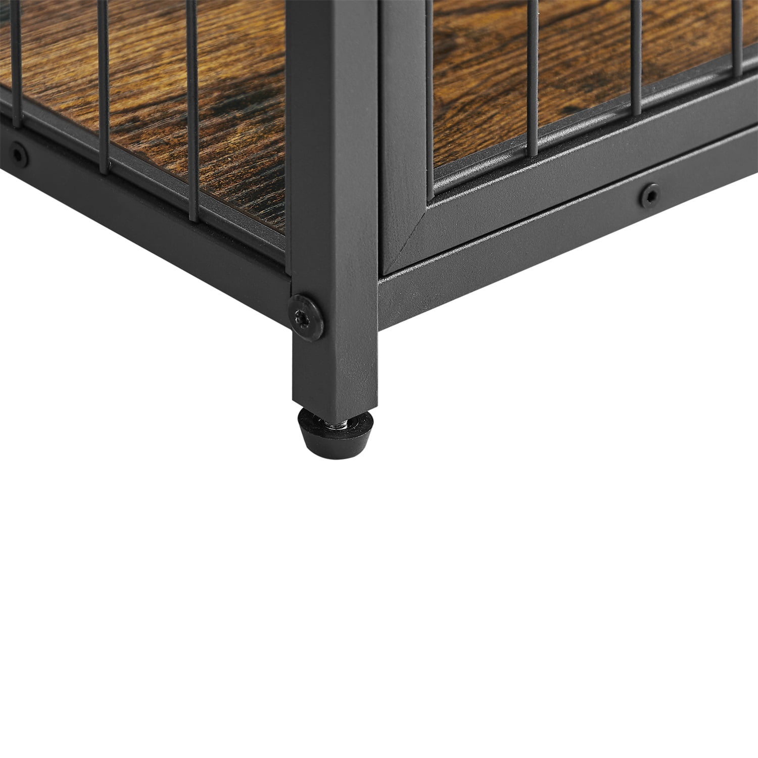 Pefilos 31.5" Wood Dog Crates for Indoor Dogs, Dog Cages with Ttray, 3 Adjustable Height Feeding Bowls, Dog Kennel House, Brown Pefilos 31.5" Wood Dog Crates for Indoor Dogs, Dog Cages with Ttray, 3 Adjustable Height Feeding Bowls, Dog Kennel House, Brown
