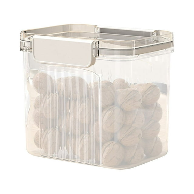 Airtight Food Storage Containers for Kitchen, Stackable Dry Food Jars Set with Secure Buckle Lids, Assorted Sizes for Grains, Snacks, and Pantry Organization