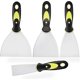 thumbnail image 1 of 4 Pieces Stainless Steel Spatula Set, Coating Knife with Plastic Handle Spatula, Palette Knife Scratches, DIY Spatula, 1 of 5