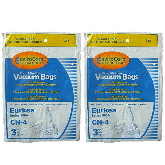 6 Compatible with Eureka 900A PowerForce Micro Filtration CN 4 Vacuum Bag 68937-6 67740, Caniste