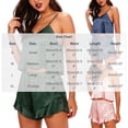 thumbnail image 3 of Yourumao Satin Pajama Set for Women Two Piece Crop Camisole Tops and Ruffle Hem Shorts Silky Pajama Sets Solid Silk Pjs for Loungewear, 3 of 7