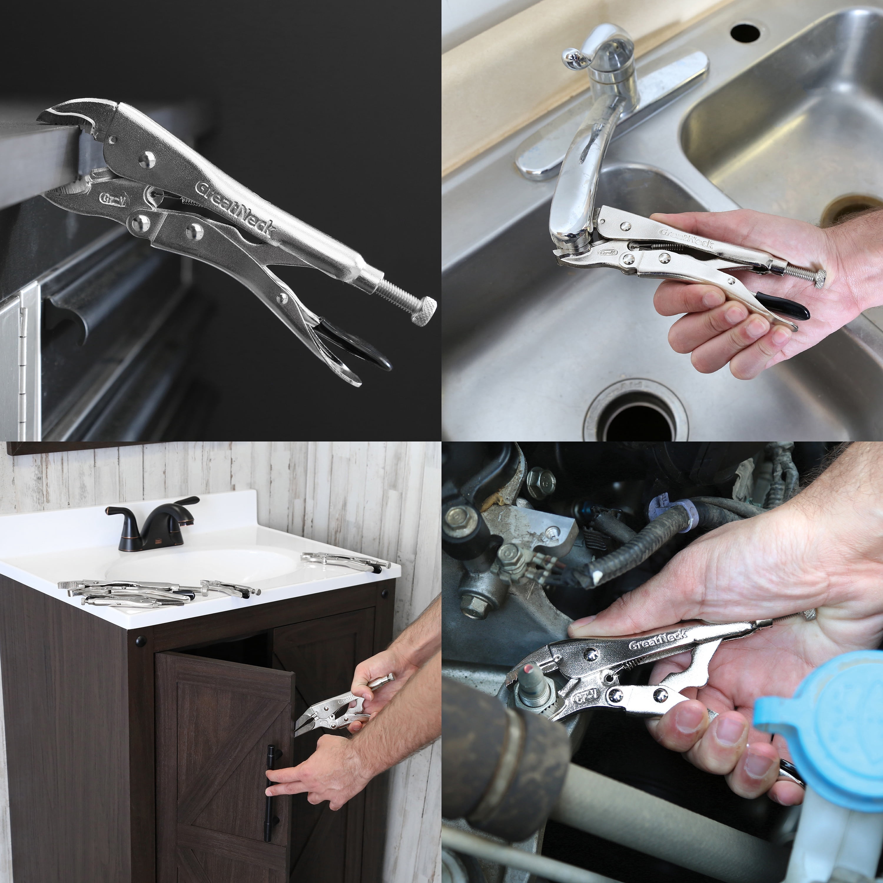 GreatNeck Locking Pliers Sets, 5 Pieces