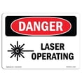 thumbnail image 1 of SignMission OS-DS-A-1218-L-1412 12 x 18 Po Signe de Danger OSHA - Fonctionnement au Laser, 1 of 1