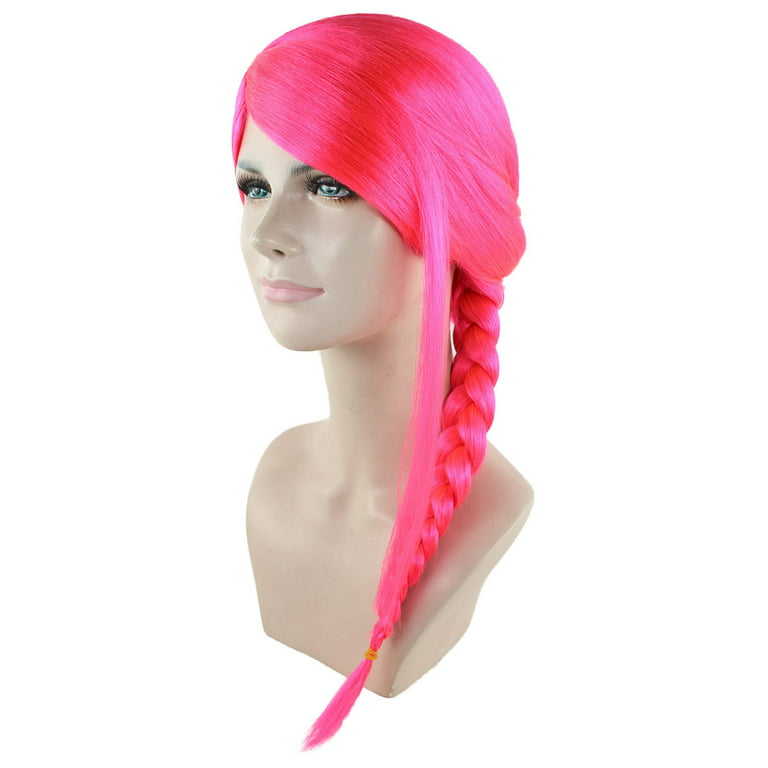  50cm Yellow And Red Gradient Cosplay Fiber Silk Rose Mesh Wig  With Ponytail Hairpin : Beauty & Personal Care