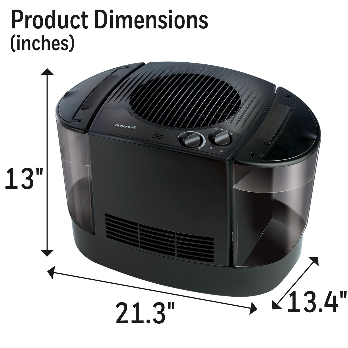 Honeywell 3 Gallon Top Fill Console Humidifier, HEV685B, Black - image 3 of 9