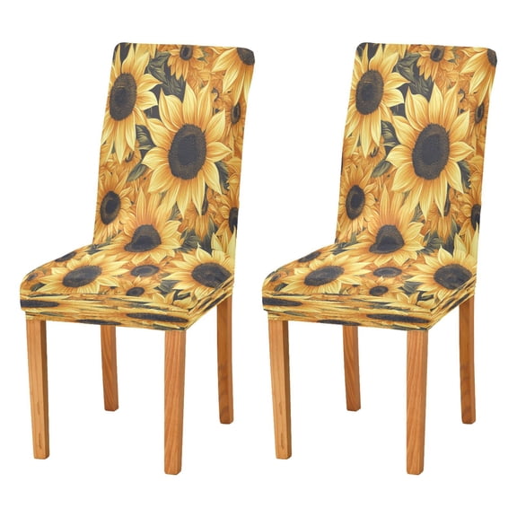 BZSMCE Chairs Slipcovers Dining Chair Covers Design Sunflower Pattern Creative Pattern