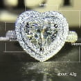 thumbnail image 2 of K-KED Women Fashion 925 Silver Filled Ring Cubic Zircon Party Delicate Jewelry 6-10-10, 2 of 6