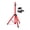 Red, variant on 5Core Speaker Stand Tripod Tall Adjustable 36 Inch DJ Pole Mount Studio Monitor Stands