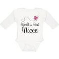 thumbnail image 3 of Inktastic Worlds Best Niece Girls Long Sleeve Baby Bodysuit, 3 of 5