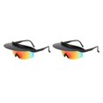thumbnail image 1 of Wosthever Gafas de sol para ciclismo, portátiles, para adultos y niños, a prueba de viento, coloridas, elegantes, universales, para exteriores, negro rojo 2Conjunto, 1 of 6