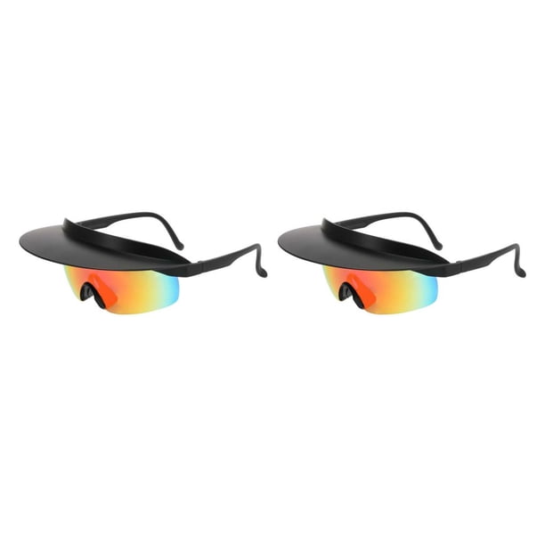 Wosthever Gafas de sol para ciclismo, portátiles, profesionales, para hombres y mujeres, ergonómicas, universales, resistentes a la intemperie, negro rojo 2piezas
