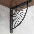 thumbnail image 3 of Soportes De Estante Decorativos, Soporte De Estantes De Metal De 6 Pulgadas, Decoración De Pared, Soporte De Estantería Moderno para Estantes Flotantes De Bricolaje, Negro, 2 Pieza, 3 of 5