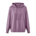 thumbnail image 4 of Sweaters for Women Crew Neck Soft Wool Hoodies Lightweight Cozy Knitted Drawstring Hooded Pullover, 4 of 5