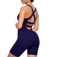 thumbnail image 5 of Taqqpue Women' s Maternity Bodysuit Sleeveless Shorts Jumpsuit Square Neck Tank Top for Pregnancy Workout Romper Pregnancy Yoga Ribbed One Piece Seamless Tank Top Jumpsuit S-XL, 5 of 6