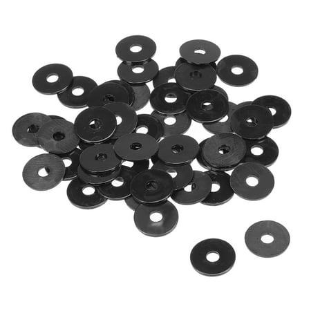

Uxcell 15mm O.D. 1mm Thick Nylon Flat Washers for 4mm ID Screw Bolt 50 Count