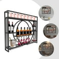 thumbnail image 4 of Wall Mounted Wine Rack, 110.23 lbs Load Capacity, Iron Wine Bottle Shelf for Restaurants, Bar, Black, 4 of 12