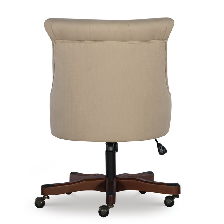 Linon Sinclair Manager s Chair with Adjustable Height Swivel 275 lb. Capacity Beige Rice Walmart