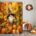 thumbnail image 2 of Shower Curtain 36"W x 78"L Fall Gnome Sunflowers Pumpkins Fabric Shower Curtains Set with Hooks Water Repellent Bathroom Curtains Machine Washable Bathroom Accessories, 2 of 6