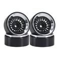 thumbnail image 3 of Bunblic 4 Pieces Aluminium Rims RC Wheel Rim Hub Metal 1.3'' RC Tire Wheel for 1:18 1:24 RC SCX24 Truck Hobby Vehicle DIY Modified argent, 3 of 8