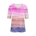 thumbnail image 3 of Raeneomay Tunic Tops for Women 2024 Women's Fashion Tees Casual V-Neck Loose Cute T Shirt 1/2 Sleeve Ladies Top, 3 of 4