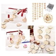 thumbnail image 1 of 120 piezas / paquete de rebanadas de natural, de sin terminar, rebanadas de rústicas para manualidades DIY, decoraciones de Ronda + Corazón BLESIY piezas colgantes, 1 of 8