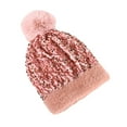 thumbnail image 5 of Fgnfyis Winter Glitter Hat with Ear for Cold Weather Warm Thickened Cap Hats for Women Pink, 5 of 5