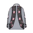thumbnail image 3 of Unicorn and Wing Black Pattern Backpack for School, Cute School Bag with Adjustable Shoulder Straps and Padded Back, 15.3"x11"x6.7", 3 of 5