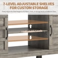 thumbnail image 2 of Farmhouse Aquarium Stand for Living Room – 55-75 Gallon Fish Tank – 1400LBS Capacity – Power Outlet – Adjustable Shelves – Color: Grey, 2 of 6