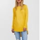 thumbnail image 2 of Blusa camiseta de manga larga con cuello redondo y estampado de diente de león para mujer: dobladillo asimétrico, poliéster elástico, lavable a máquina., 2 of 5