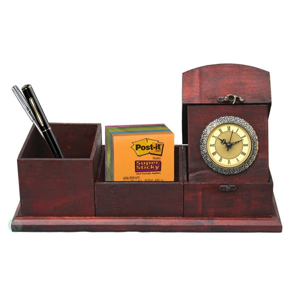 Antique Wood Desk Organizer