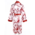 thumbnail image 5 of Dewadbow Women Satin Silk Robes Trendy Long Sleeve Silky Bathrobe Sleepwear, 5 of 6