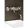 thumbnail image 2 of Kingston Brass KS215PN Kingston Two Handle Wall Mount Bathroom Faucet, Polished Nickel, 2 of 5