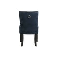 thumbnail image 6 of Varian II Dark Navy Velvet Side Chair - Elegant Parson Design, 22" Seat, Black Legs. Living Room Accent Chair with Button Tufting, Wooden Frame., 6 of 6