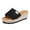 Black, variant on Zpanxa Slippers for Women Bowknot Beach Summer Slippers Platform Slope Heels Plus Size Shoes Flip Flops for Women Blue 40