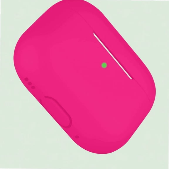 AirPods Pro 2nd Generation Case Cover, Hot Pink Silicone Skin for Apple AirPods Pro Gen 2, Front LED Visible