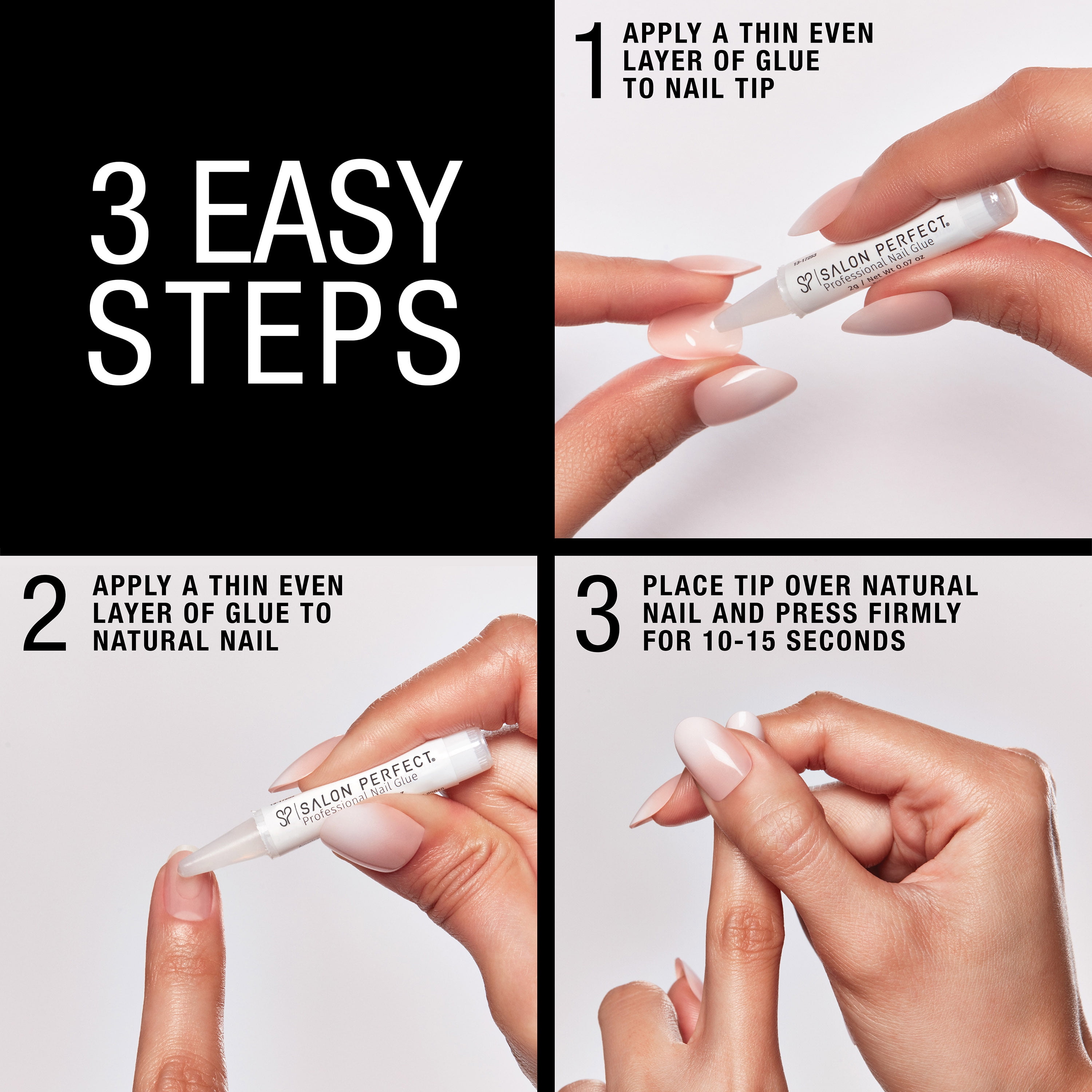 Salon Perfect Falloween Press On Nails, 329 Matte Checkered Cat, File & Glue Included, 30 Nails