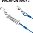 thumbnail image 2 of 30 ft Tie Out Cable for Dog with Durable Spring and Metal Swivel Hooks for Outdoor, Yard and Camping, Rust- Proof Training Tether for Small to Medium Dogs Up to 120 Pounds, Blue, 2 of 7