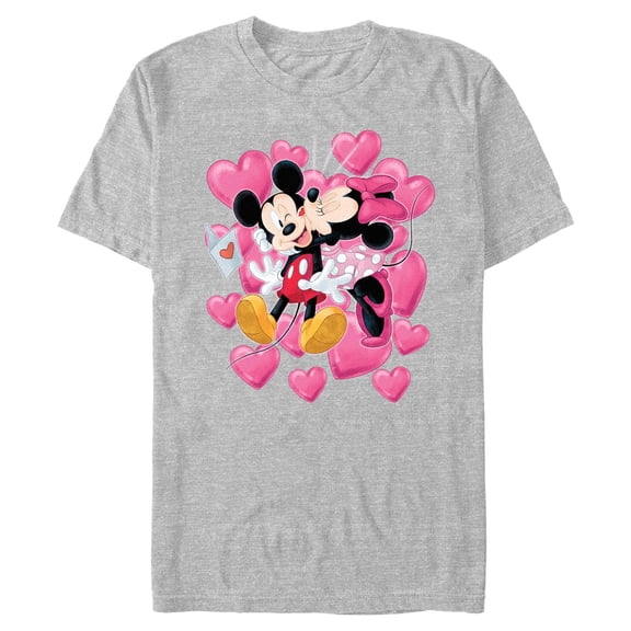 Mens Mickey & Friends Colorful Art Kiss Duo T Shirt