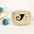 thumbnail image 3 of Organization and Storage clearance Kezqiaxn Wooden Yarn Bowl HolderPortable Knitting Yarn Bowl Crochet Yarn Bowls for Knitters Crocheters Wood, 3 of 3