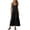 Black, variant on Drses Women's Solid Color Spaghetti Strap Maxi Sundress, V Neck Backless Sleeveless Cami Long House Lounge Dress Loose Fit Flowy Casual Comfy Summer Indoor Beach Vacation Outfits
