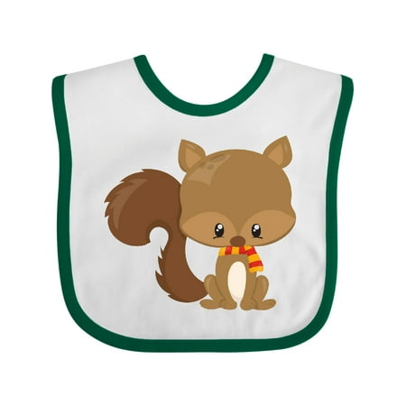 

Inktastic Cute Squirrel Baby Squirrel Squirrel with Scarf Gift Baby Boy or Baby Girl Bib