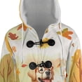 thumbnail image 4 of Welcome Fall Golden Retriever Enjoys School Time Autumn Fall Leaves All Over Print 3D Hooded Duffle Toggle Coat Goldens Dog Lover Gifts Idea - 02013, 4 of 6