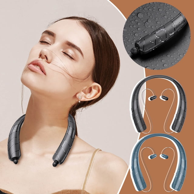 Ganfancp Dos En Auriculares Bluetooth Altavoces, Auriculares Inalámbricos Cuello Puede Llevar Altavoces, Tapones Retráctiles, Auriculares Estéreo Sudor Ofertas Del Día 1X Auricular Bluetooth