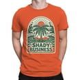 thumbnail image 2 of Tropical "Shady Business" Art Men's T-shirt Orange, 2 of 3