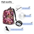 thumbnail image 5 of Daiia Rose Flowers Vintage Canvas Backpack for Men and Women ,Hiking Backpack,Travel Laptop Bag for School,Large Capacity Backpack, 5 of 8