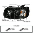 thumbnail image 3 of Spec-D Tuning Dual Halo Black Projector SMD LED Headlights Compatible with 2005-2007 Ford Escape, Left + Right Pair Headlamps Assembly, 3 of 7