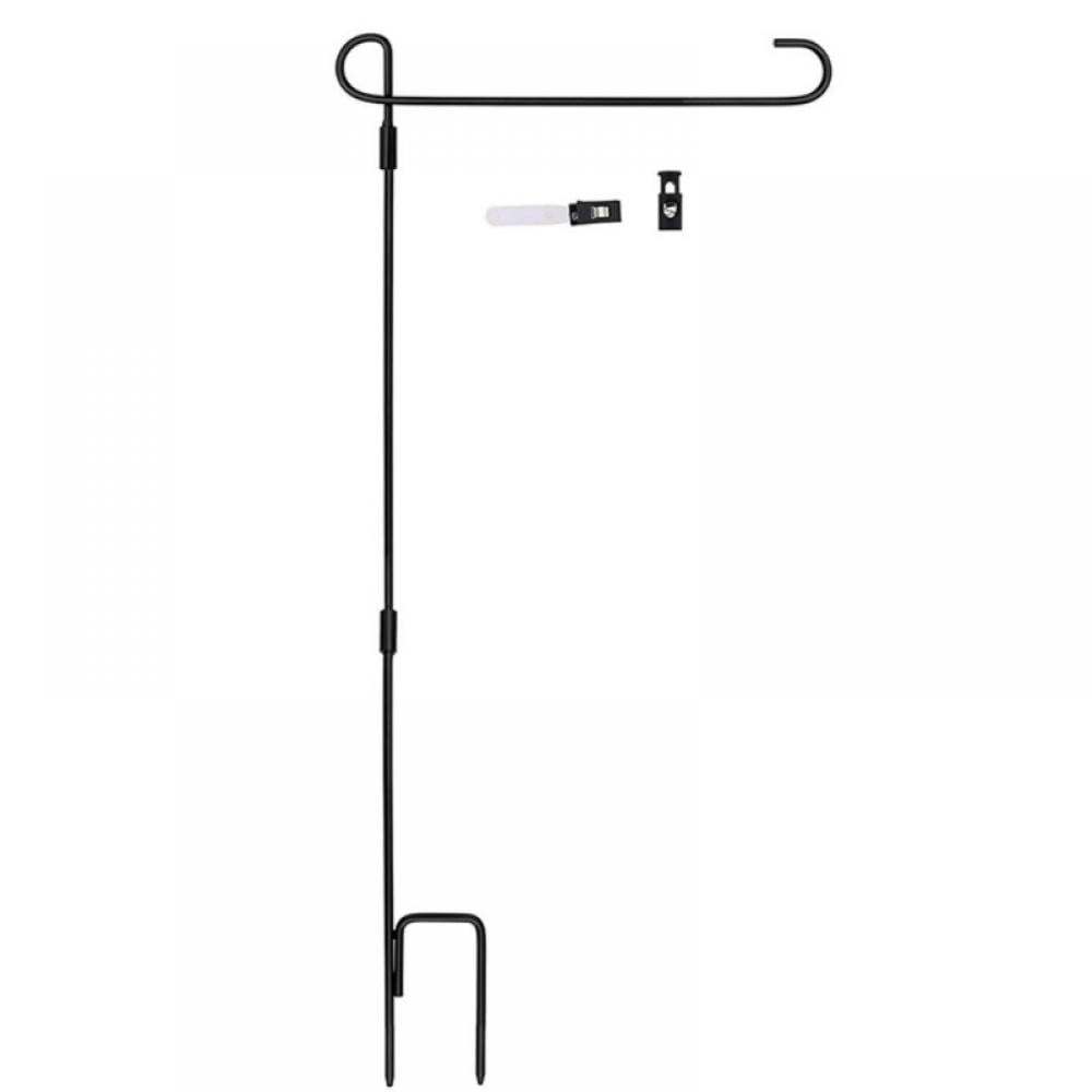 Garden Flag Holder Stand, Banner Flagpole Wrought Iron Yard Flag Pole