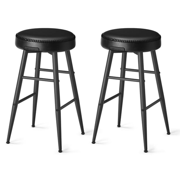 Taburetes de bar VASAGLE EKHO, juego de 2 sin respaldo, 63 cm de altura