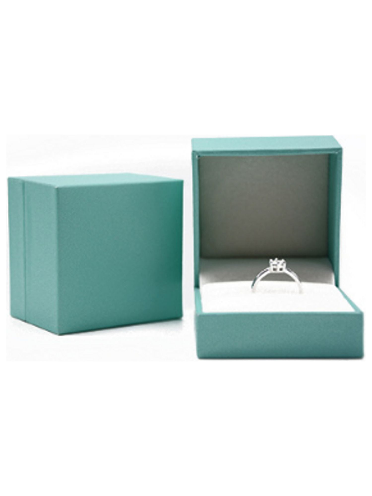 Personalized Diamond Shaped Engravable Couple's Birthstone Ring in Sterling Silver by Jewlster