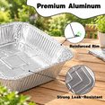 100-Pack 8x8 Inch Disposable Aluminum Foil Baking Pans, 1.6 Inch Deep ...